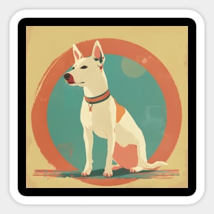 Canaan Dog in 80's Sticker